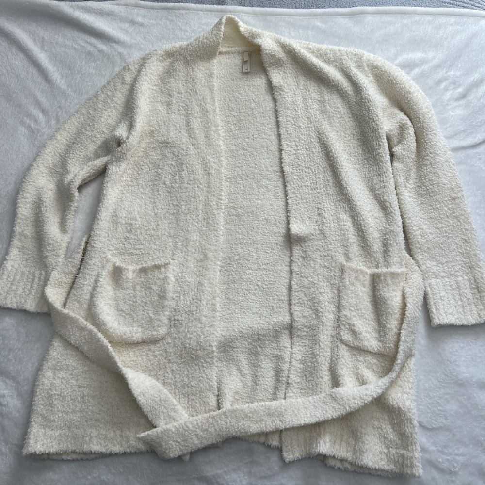 SKIMS Cozy Knit Robe in color bone | size 
S/M